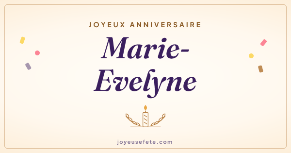 Image « Joyeux anniversaire Marie-Evelyne » au format large