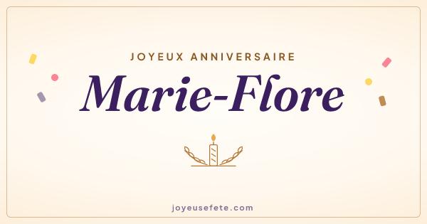 Image « Joyeux anniversaire Marie-Flore » au format large
