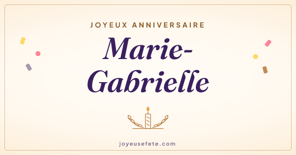 Image « Joyeux anniversaire Marie-Gabrielle » au format large