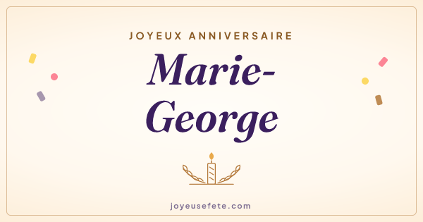 Image « Joyeux anniversaire Marie-George » au format large