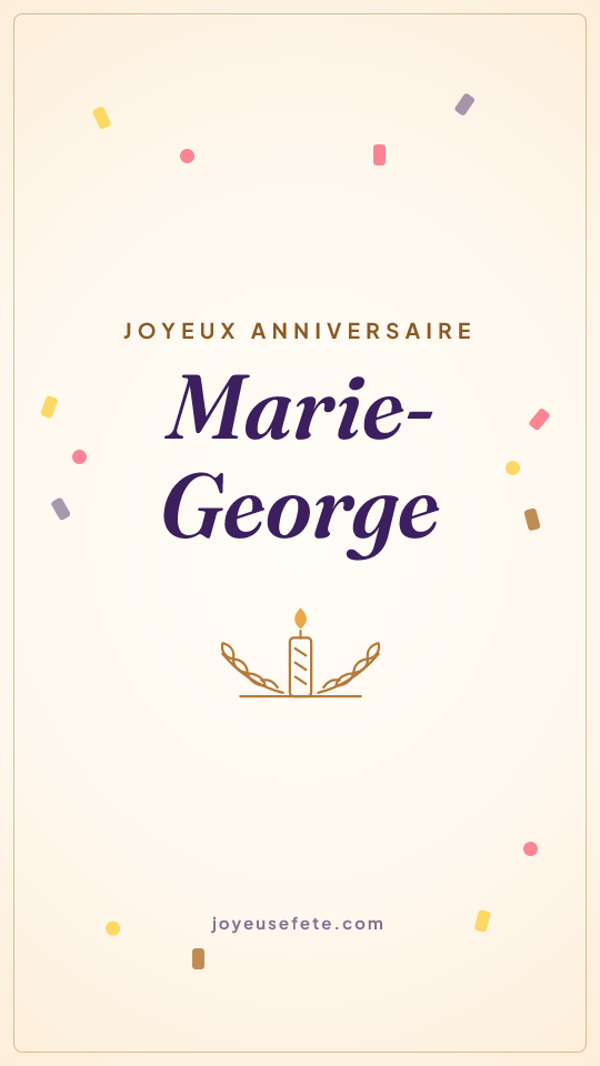 Image « Joyeux anniversaire Marie-George » au format story