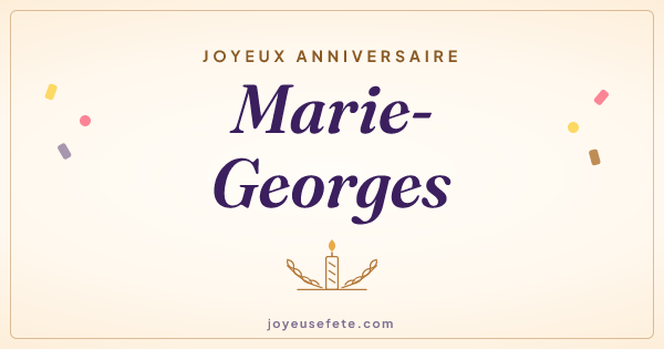 Image « Joyeux anniversaire Marie-Georges » au format large