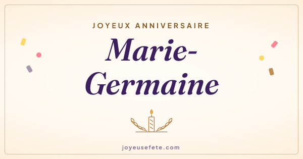 Image « Joyeux anniversaire Marie-Germaine » au format large
