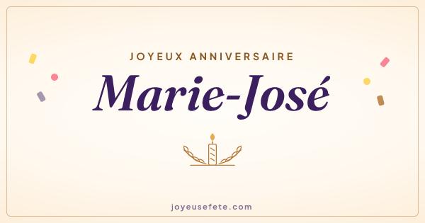 Image « Joyeux anniversaire Marie-José » au format large