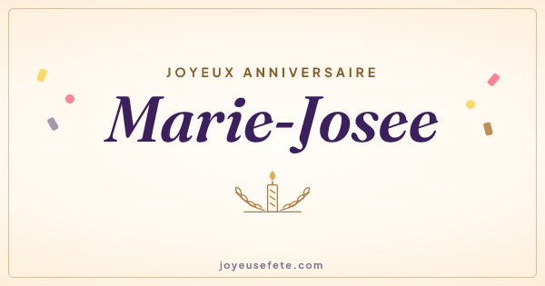 Image « Joyeux anniversaire Marie-Josee » au format large