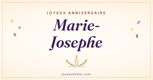 Image « Joyeux anniversaire Marie-Josephe » au format large