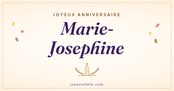 Image « Joyeux anniversaire Marie-Josephine » au format large