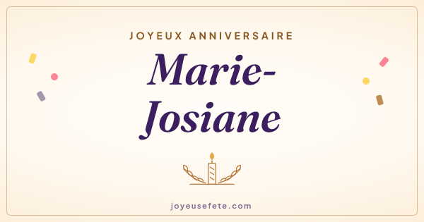 Image « Joyeux anniversaire Marie-Josiane » au format large