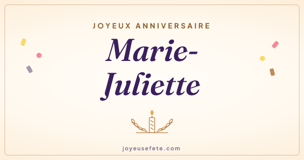 Image « Joyeux anniversaire Marie-Juliette » au format large