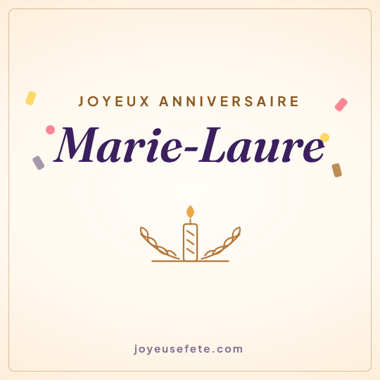 Image carrée « Joyeux anniversaire Marie-Laure » pour WhatsApp