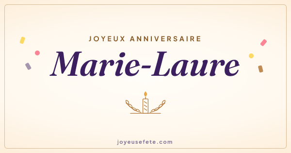 Image « Joyeux anniversaire Marie-Laure » au format large