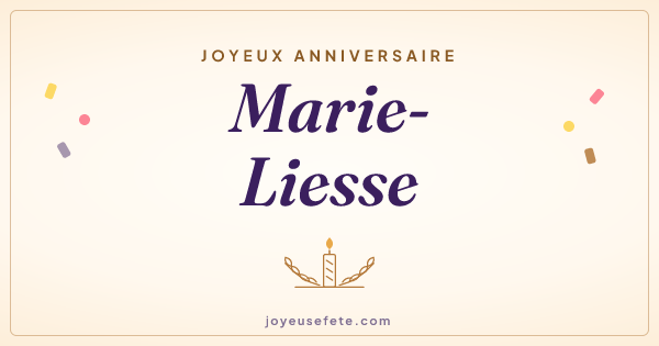 Image « Joyeux anniversaire Marie-Liesse » au format large