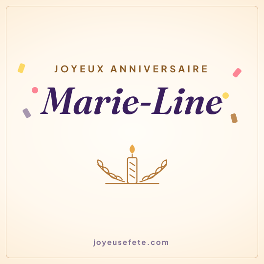 Image carrée « Joyeux anniversaire Marie-Line » pour WhatsApp
