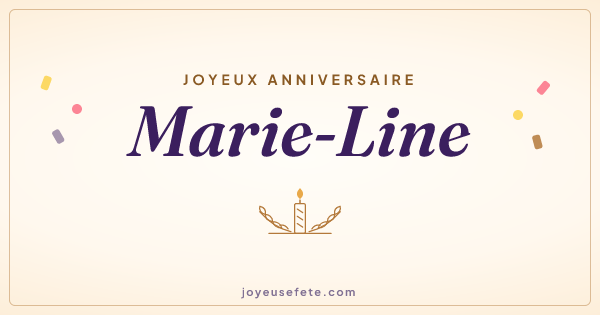 Image « Joyeux anniversaire Marie-Line » au format large