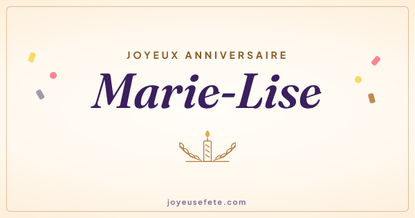 Image « Joyeux anniversaire Marie-Lise » au format large