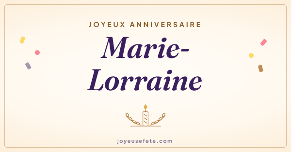 Image « Joyeux anniversaire Marie-Lorraine » au format large