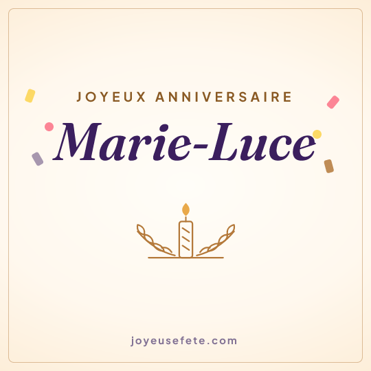 Image carrée « Joyeux anniversaire Marie-Luce » pour WhatsApp