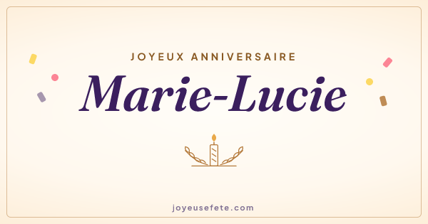 Image « Joyeux anniversaire Marie-Lucie » au format large