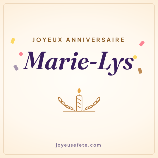 Image carrée « Joyeux anniversaire Marie-Lys » pour WhatsApp