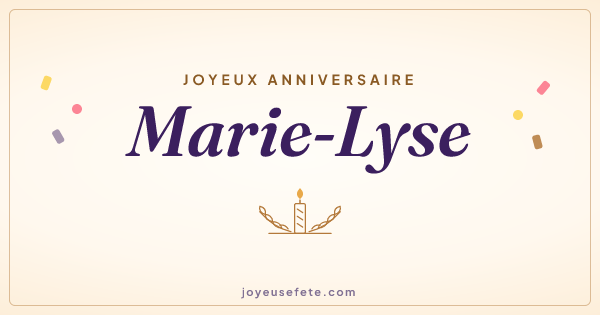 Image « Joyeux anniversaire Marie-Lyse » au format large