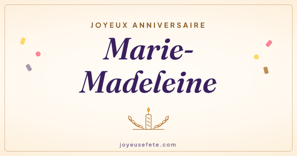 Image « Joyeux anniversaire Marie-Madeleine » au format large