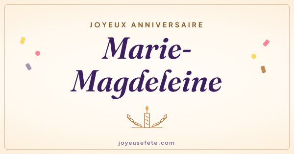 Image « Joyeux anniversaire Marie-Magdeleine » au format large