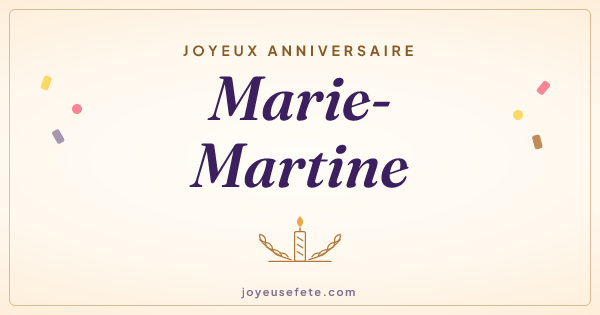 Image « Joyeux anniversaire Marie-Martine » au format large