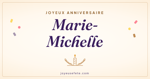 Image « Joyeux anniversaire Marie-Michelle » au format large