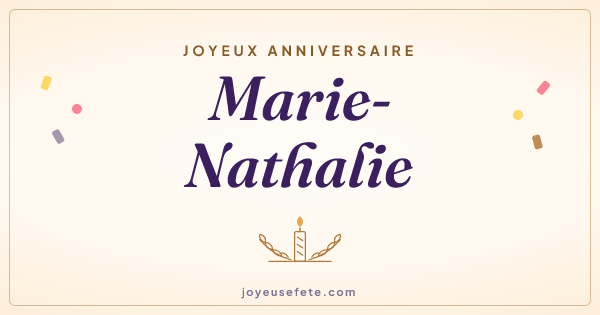 Image « Joyeux anniversaire Marie-Nathalie » au format large