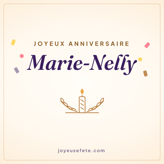 Image carrée « Joyeux anniversaire Marie-Nelly » pour WhatsApp