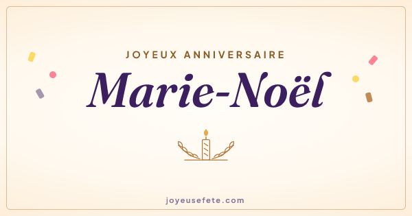 Image « Joyeux anniversaire Marie-Noël » au format large