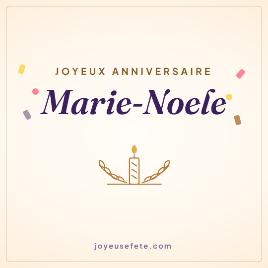 Image carrée « Joyeux anniversaire Marie-Noele » pour WhatsApp