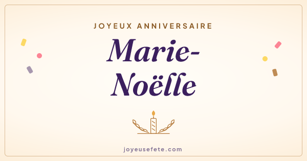 Image « Joyeux anniversaire Marie-Noëlle » au format large