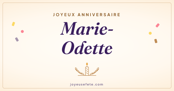 Image « Joyeux anniversaire Marie-Odette » au format large