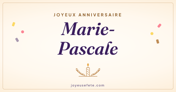 Image « Joyeux anniversaire Marie-Pascale » au format large
