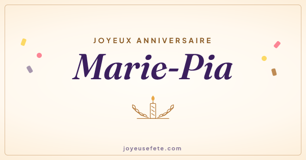 Image « Joyeux anniversaire Marie-Pia » au format large