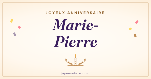Image « Joyeux anniversaire Marie-Pierre » au format large