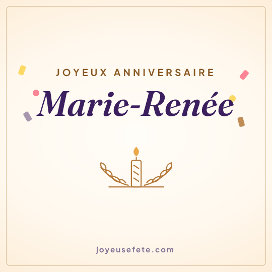 Image carrée « Joyeux anniversaire Marie-Renée » pour WhatsApp