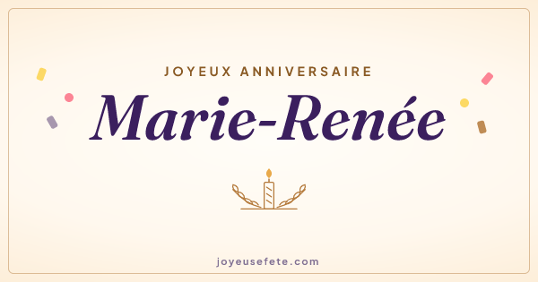 Image « Joyeux anniversaire Marie-Renée » au format large