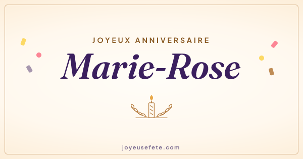 Image « Joyeux anniversaire Marie-Rose » au format large