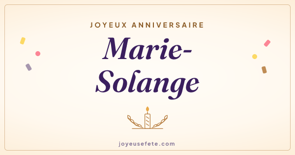 Image « Joyeux anniversaire Marie-Solange » au format large