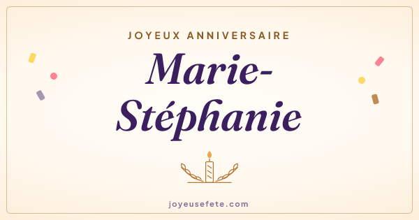 Image « Joyeux anniversaire Marie-Stéphanie » au format large