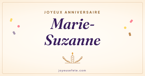 Image « Joyeux anniversaire Marie-Suzanne » au format large