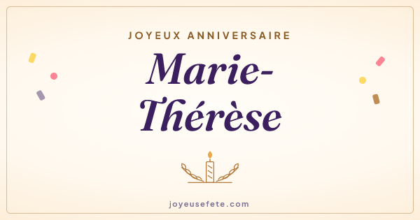 Image « Joyeux anniversaire Marie-Thérèse » au format large