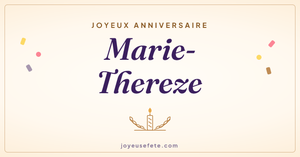 Image « Joyeux anniversaire Marie-Thereze » au format large