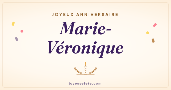 Image « Joyeux anniversaire Marie-Véronique » au format large