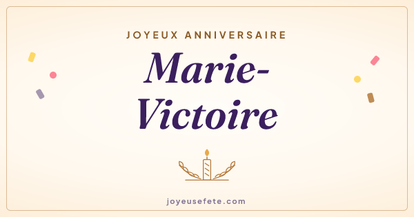 Image « Joyeux anniversaire Marie-Victoire » au format large