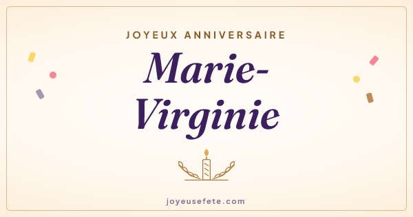 Image « Joyeux anniversaire Marie-Virginie » au format large