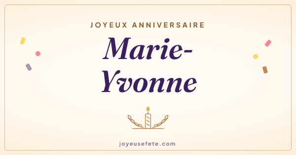 Image « Joyeux anniversaire Marie-Yvonne » au format large