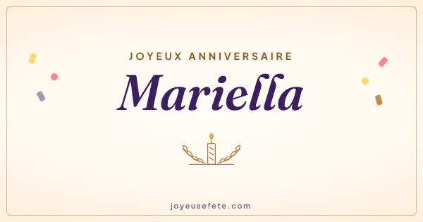 Image « Joyeux anniversaire Mariella » au format large